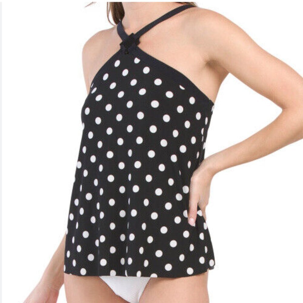 Magicsuit **NWT** small Bang Lauren Top tankini, b/w polka dots. size 12.